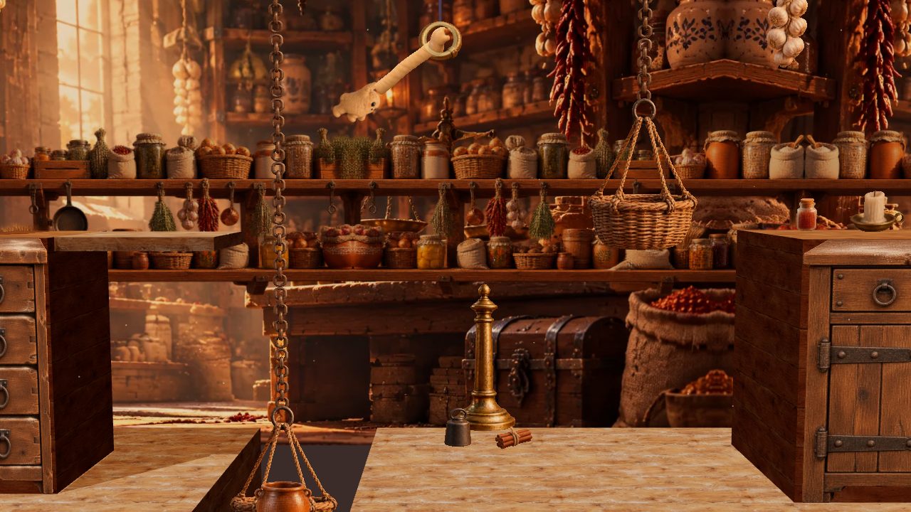 The Spicery: two baskets on one rope and a ring to swing from